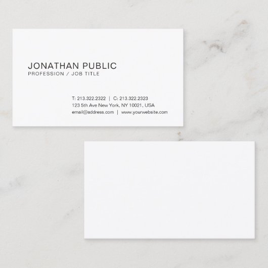 Anspruchsvolles, einfaches grafisches Design, tren Visitenkarte (Vorne/Hinten)