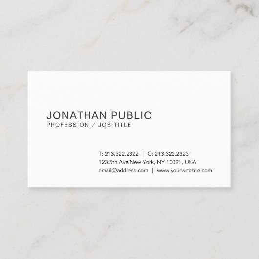 Anspruchsvolles, einfaches grafisches Design, tren Visitenkarte (Vorderseite)