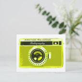 Anspruchsvolles Geschäft mit Olive-Camera-Fotograf Postkarte (Stehend Vorderseite)