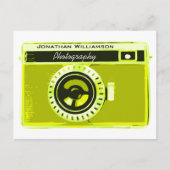 Anspruchsvolles Geschäft mit Olive-Camera-Fotograf Postkarte (Vorderseite)