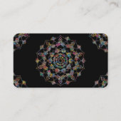 Anspruchsvolles Gold auf Black Mandala Yoga Visitenkarte (Vorderseite)