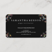 Anspruchsvolles Gold auf Black Mandala Yoga Visitenkarte (Rückseite)