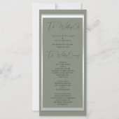 Anspruchsvolles Hochzeitsprogramm (Vorderseite)