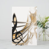 Anspruchsvolles klassisches Notendesign-Zubehör Briefpapier (Stehend Vorderseite)