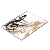 Anspruchsvolles klassisches Notendesign-Zubehör Notizblock (Linke Seite)