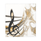 Anspruchsvolles klassisches Notendesign-Zubehör Notizblock (Vorderseite)