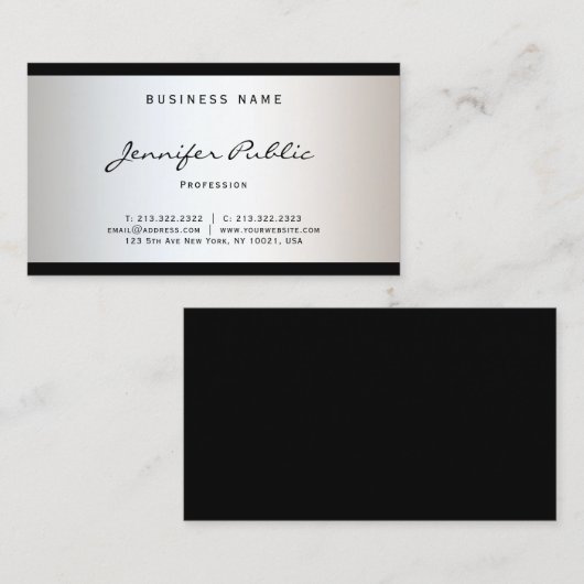 Anspruchsvolles, modernes Minimalistisches Design Visitenkarte (Vorne/Hinten)