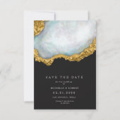 Anspruchsvolles Pearl Agate Foto Save the Date Einladung (Vorderseite)