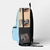 Anspruchsvolles Pferdedesign mit blühender Orange Bedruckter Rucksack (Rechts)