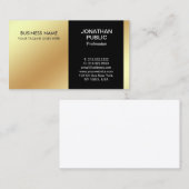 Anspruchsvolles Schwarz-weißes Design Modernes Unt Visitenkarte (Vorne/Hinten)