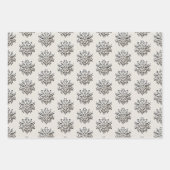 Anspruchsvolles Snowflake-Muster Geschenkpapier Set (Vorderseite)