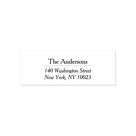 anspruchsvolles Stripe-Rücksendelabel Permastempel (Design)