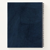 Anspruchsvolles Thema Deep Black and Blue Marmor Notizblock (Rückseite)