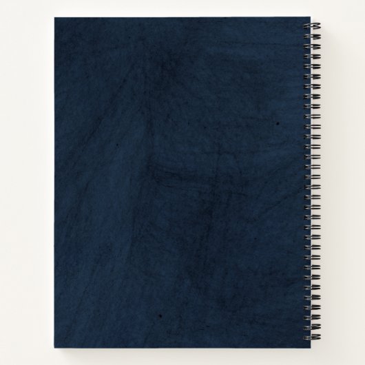 Anspruchsvolles Thema Deep Black and Blue Marmor Notizblock (Rückseite)