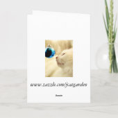 Anstarren einen blauen Stern Feiertagskarte (Rückseite)