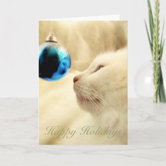 Anstarren einen blauen Stern Feiertagskarte (Vorderseite)