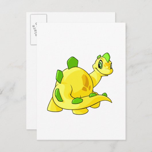 Anstarren von gelbem Chomby Postkarte (Vorne/Hinten)