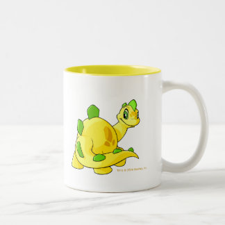 Anstarren von gelbem Chomby Zweifarbige Tasse