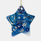 anstarrender Stern Keramikornament (Rechts)