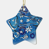 anstarrender Stern Keramikornament (Links)