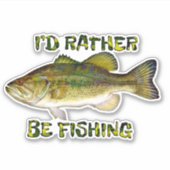 Anstatt Bassfische mit Aufklebern zu fischen Aufkleber (Vorderseite)