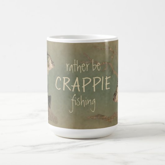 Anstatt Crappie Fishing Kaffeetasse (Mittel)