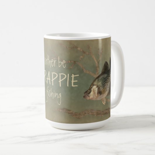 Anstatt Crappie Fishing Kaffeetasse (VorderseiteRechts)
