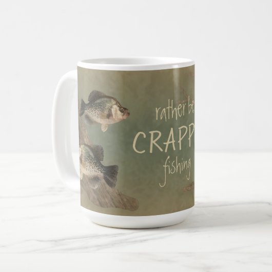 Anstatt Crappie Fishing Kaffeetasse (Vorderseite Links)