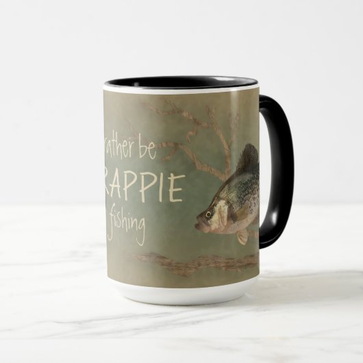 Anstatt Crappie Fishing Tasse (VorderseiteRechts)