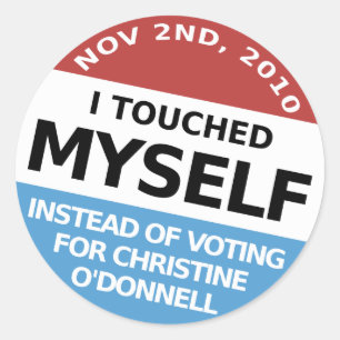…, anstatt, für Christine O'Donnell zu wählen Runder Aufkleber