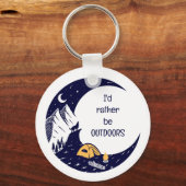 Anstatt im Freien Zitat Camping Schlüsselanhänger (Vorderseite)