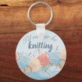 Anstatt Knittern von Zitatballen aus Garn Schlüsselanhänger (Vorderseite)