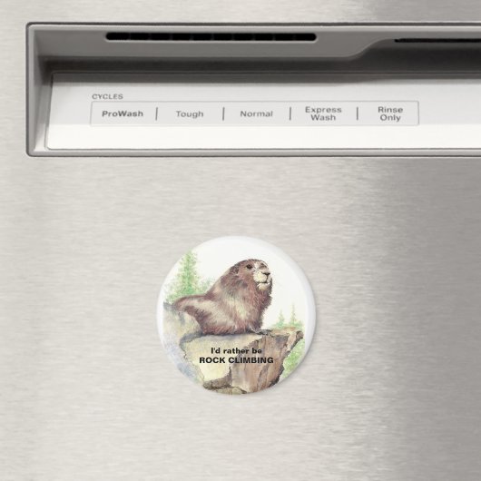 Anstatt Rock Climbing Fusion Zitat Marmot Tier Magnet (In Situ (Geschirrspüler))