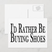 Anstatt Schuhe zu kaufen Postkarte (Vorne/Hinten)