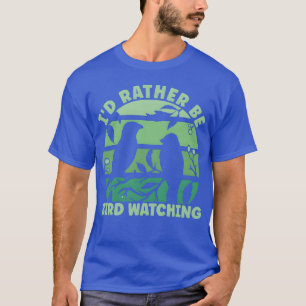 Anstatt Vögel zu beobachten Retro T-Shirt