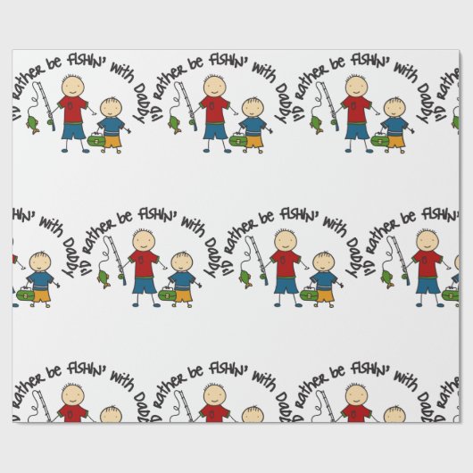 Anstatt zu fischen geschenkpapier (Flach)