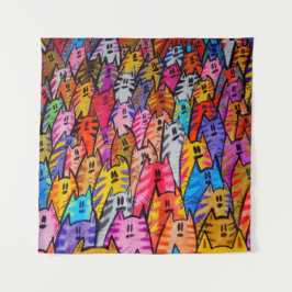 ANSTECHEN Sie 074 - KATZEN 05 - Tapisserie Wandteppich