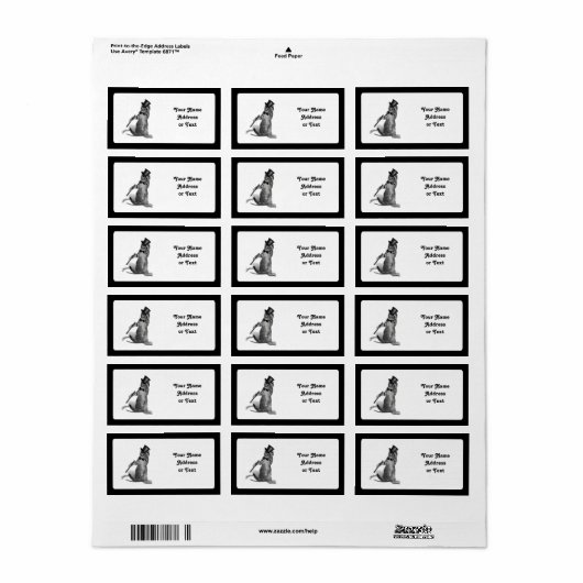 Anstechend Tanzkitte Adressaufkleber (Vorne)