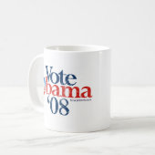 Ansteckende Lächeln-Abstimmungobama-Tasse Kaffeetasse (Vorderseite Links)
