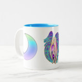 Anstehend Zweifarbige Tasse (Vorderseite Links)