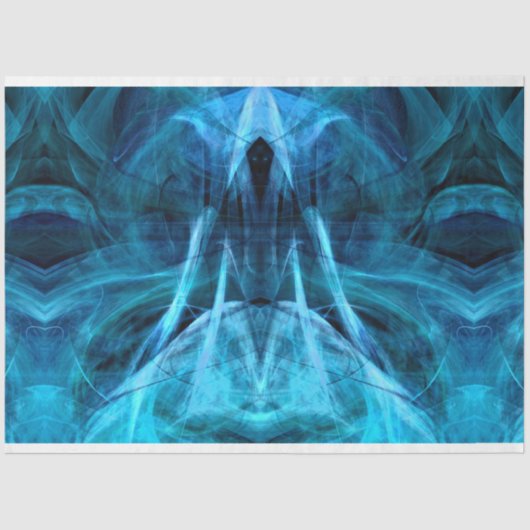 Ansteigender Geist Decoupage 29 blaues Tissue Seidenpapier (Vorderseite)