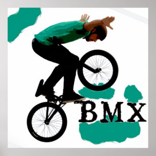 Ansteigendes BMX, Copyright Karen J Williams Poster