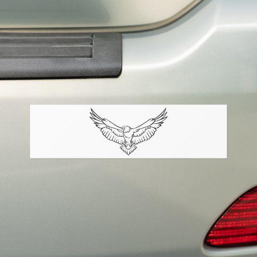 Ansteigendes Eagle, fliegend - Schwarzweiss Autoaufkleber (Auf Auto)