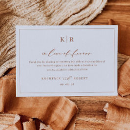 Anstelle der Favors-Karte Vielen Dank Wohltätigkei