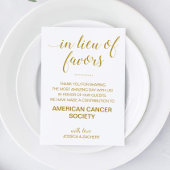 Anstelle der Lieblings-Wohltätigkeit-Spende Gold H