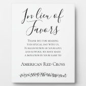 Anstelle der Lieblingsspende für die Hochzeit der  Fotoplatte (Vorderseite)