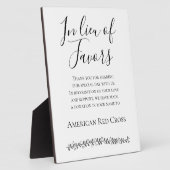 Anstelle der Lieblingsspende für die Hochzeit der  Fotoplatte (Seite)