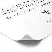 Anstelle des Lieblingszeichens, Minimalistisches H Poster (Ecke)