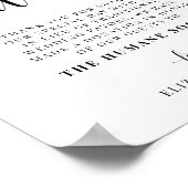 Anstelle von Lieblingen Hochzeitplakaten Poster (Ecke)