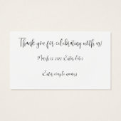 Anstelle von Vorzugsspendenkarte für die Hochzeit (Rückseite)